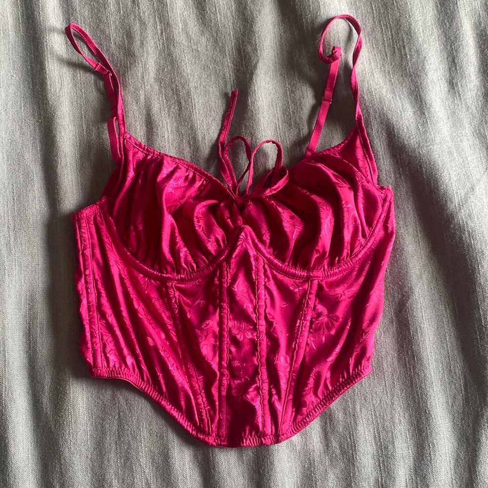 Urban outfitters pink corset top